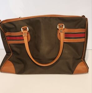 Stylish Vintage Mr. Rogers Brown and Green Tote Bag